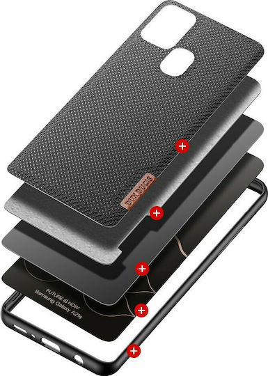 Dux Ducis Fino Back Cover Silicon / Tesatura Negru (Galaxy A21s)