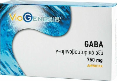 Viogenesis GABA 750mg 60 Mützen Ungesüßt