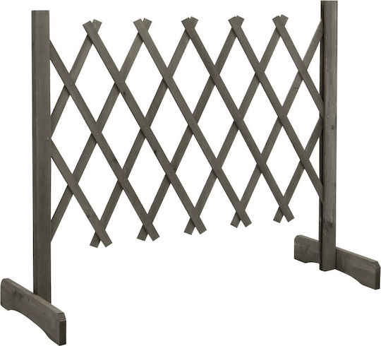 Foldable Garden Trellis made of Wood with Rhombus Grid Design in Gray Color 120x60cm