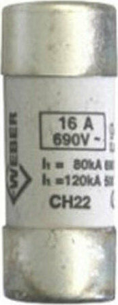 Adeleq Safety Cylindrical Porcelain Fast-Bow 22x58mm 16A (88-2016) 1pcs