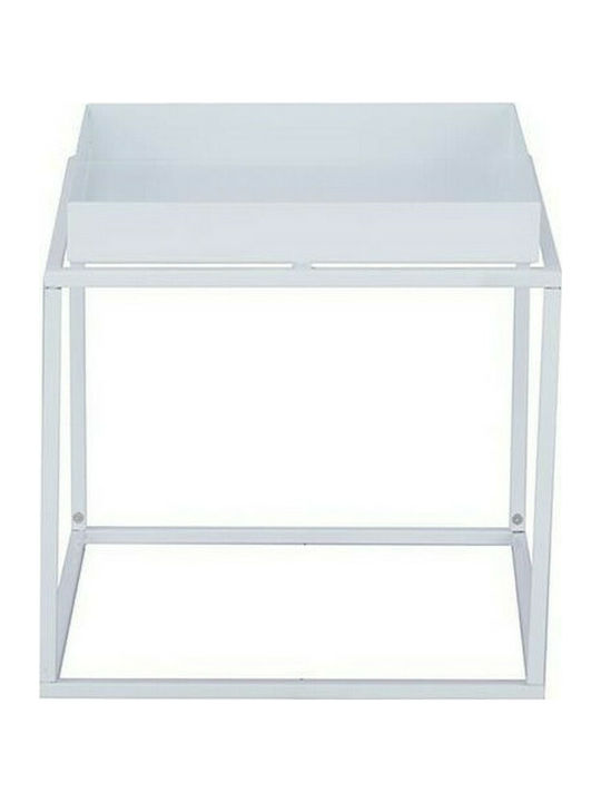 Square Side Table White L40xW40xH41cm