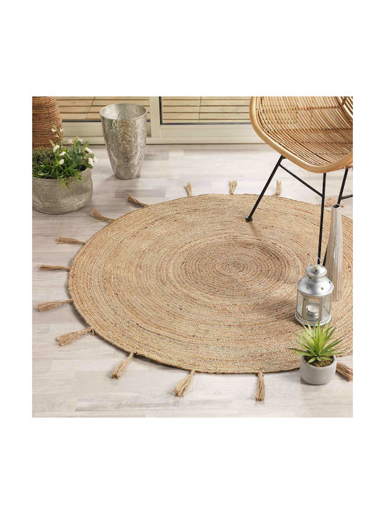 Sanda Rug Round Summer Wicker Gold