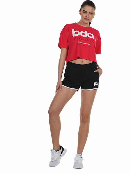 Γυναικείο Αθλητικό Crop Top Κοντομάνικο Φούξια