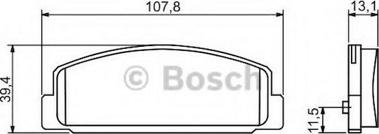 Bosch Σετ Τακάκια Πίσω 4τμχ για Mazda 6