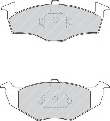 Ferodo Brake Pad Front 4pcs for Seat Arosa Skoda Fabia / Praktik / Roomster Volkswagen Lupo / Polo