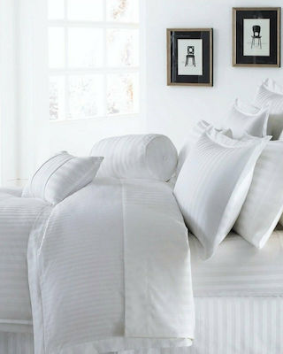 Mc Decor Hotel Sheet White Semi-Double 180x270cm 100% Cotton 1pcs