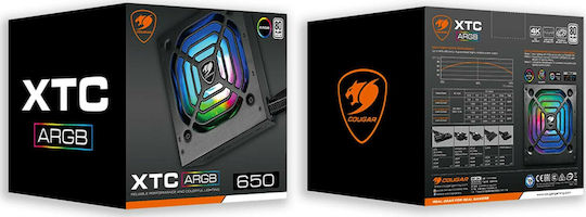 Cougar XTC ARGB 650W Бял Компютърно захранване Пълен кабел 80 Plus Standard