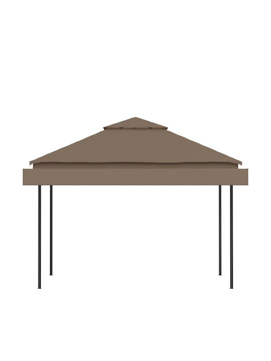 vidaXL Беседка Градина Taupe 3x3м