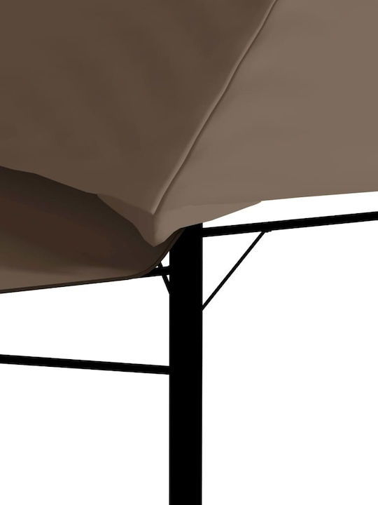 vidaXL Беседка Градина Taupe 3x3м