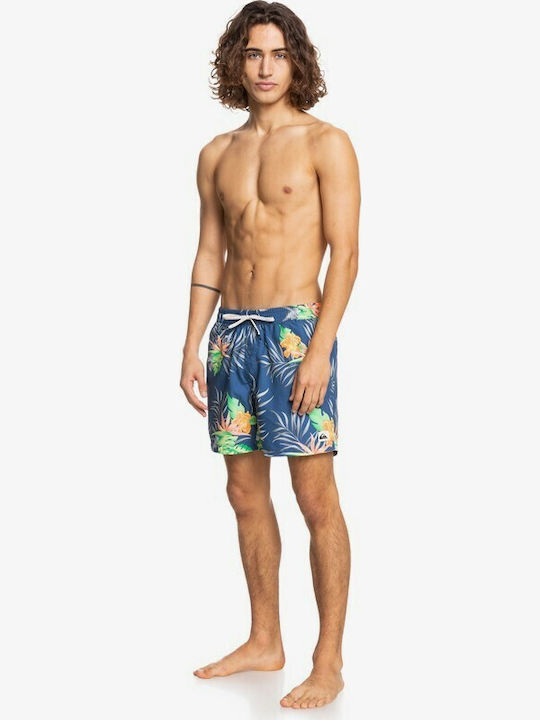 Paradise Express Volley Men's Swimwear Shorts Navy Blue with Prints EQYJV03705 BPZ6