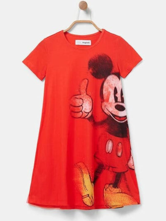 Desigual Kids Dress Short Sleeve Orange