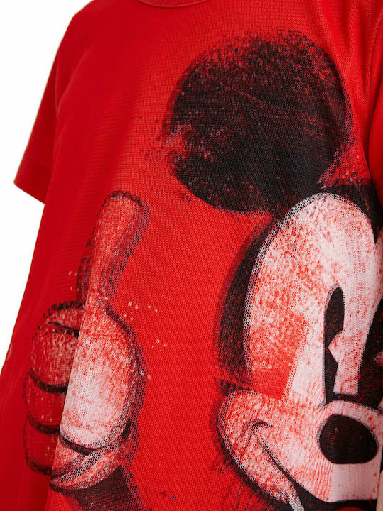 Mickey Mouse Παιδικό Φόρεμα Κοντομάνικο Πορτοκαλί
