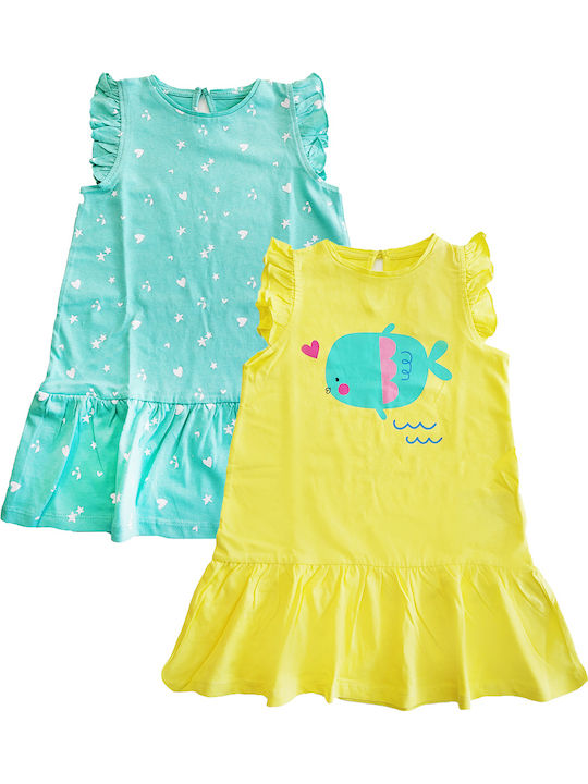 Zippy Kids Dress Sets Sleeveless Yellow