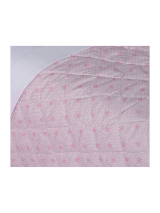 Nef-Nef Homeware Dream & Wishes Βρεφικό Κουβερλί Βαμβακερό Ροζ 90x140cm