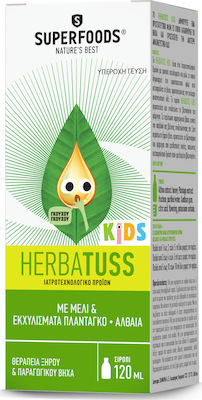 Superfoods Herbatuss Kids Sirop pentru Copii pentru Tuse Uscată și Productivă fără Gluten 120ml