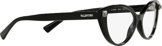 Valentino Rame Ochelari Pentru Femei Acetat Structură Scheletică Fluture Negru VA3061 5001