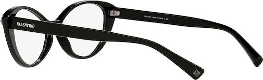 Valentino Rame Ochelari Pentru Femei Acetat Structură Scheletică Fluture Negru VA3061 5001