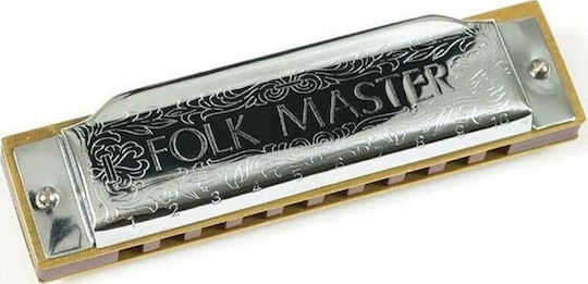 Suzuki Διατονική Φυσαρμόνικα Folkmaster Harmonica Τονικότητας B (Si) Ματζόρε