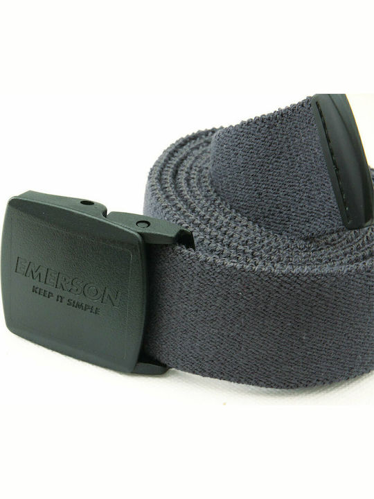 Elastic Men's Belt Fabric Webbing Belt Ebony