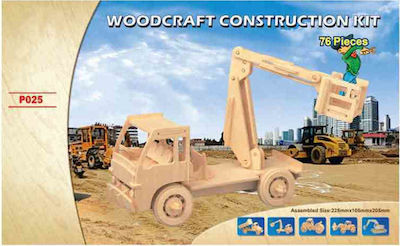 Wooden Construction Toy Γερανός 76τμχ