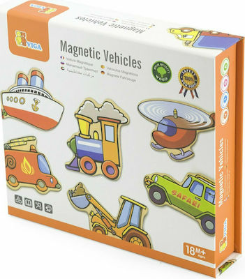 Viga Toys Joc de construcție magnetic Wooden Magnets pentru copii de 2++ ani