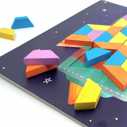 Svoora Building Blocks Composition Shapes and 4 Cards Exploration for 4+ Years 80 Pieces