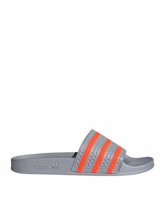 Adilette Men's Slides Halo Silver / Solar Red