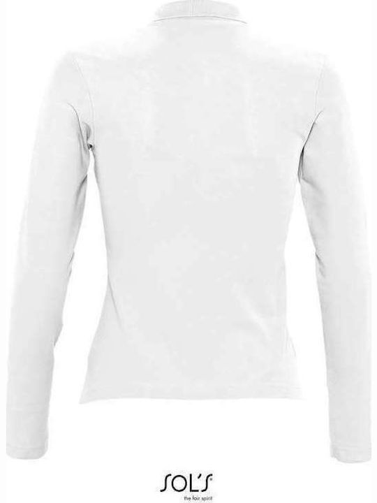 Sol's Podium Women's Long Sleeve Promotional Blouse White