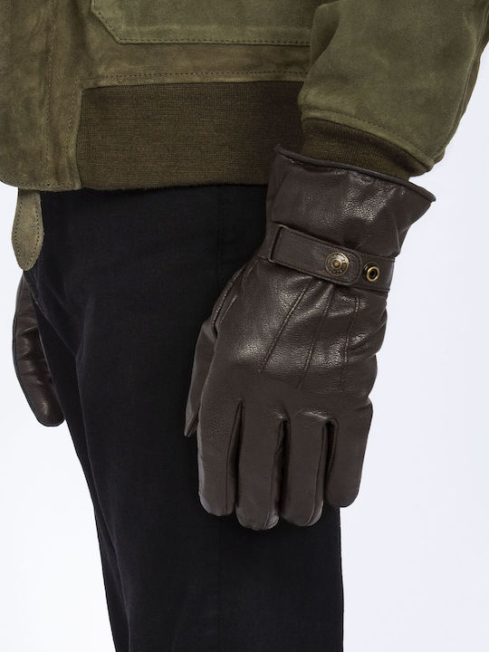 SCHOTT NYC GOAT SKIN GLOVES GL1680-BROWN