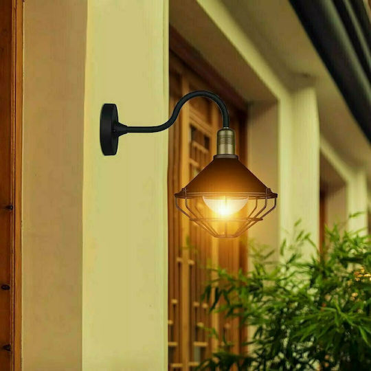 V-TAC Lumină de exterior cu abajur montată pe perete E27 IP65 25x36.5x42εκ.