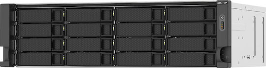 QNap TS-1673AU-RP-16G NAS Rack με 16 θέσεις για HDD/SSD και 2 θύρες Ethernet