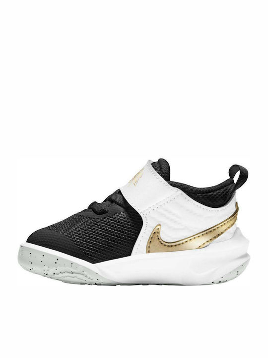 Team Hustle D 10 Αθλητικά Παιδικά Παπούτσια Running με Σκρατς Black / Metallic Gold / White / Photon Dust