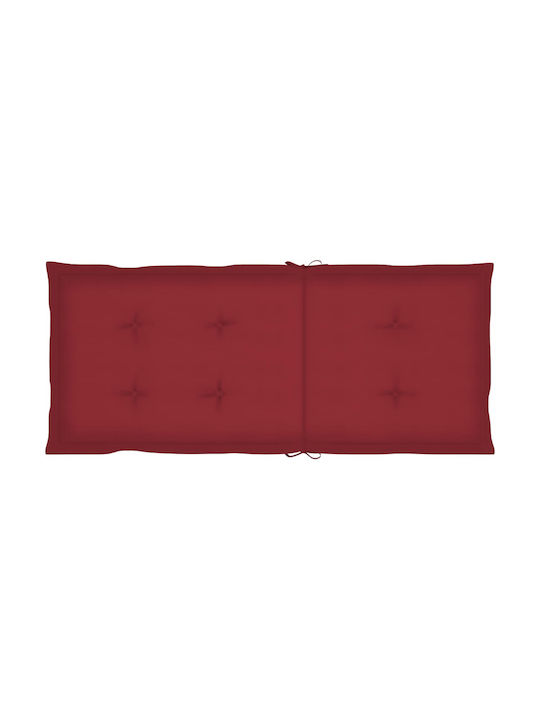 vidaXL Garden Chair Cushion with Back Bordeaux 2 pcs 2pcs 50x120cm.