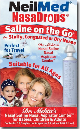 NeilMed Nasadrops Saline on the Go 15pcs 15ml