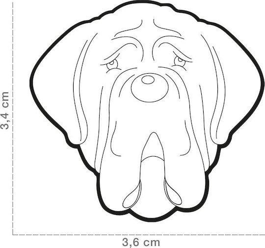 My Family Friends Neapolitan Mastiff Hunde-Identifikationsmarke Grau Metall Personalisierung