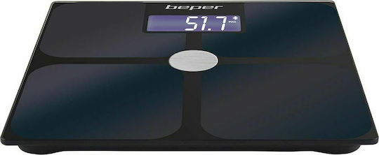 Beper Smart Bathroom Scale with Body Fat Counter & Bluetooth Black P303BIP050