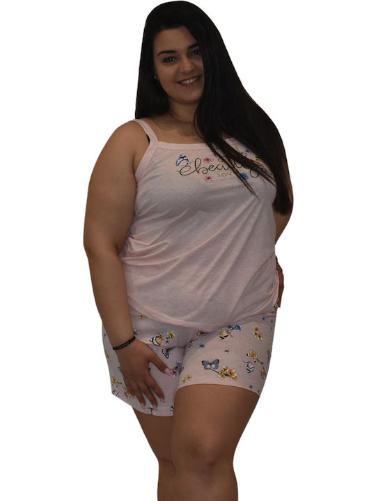 Vienetta Secret Vară Set pijama femei Bumbac Roz 0118