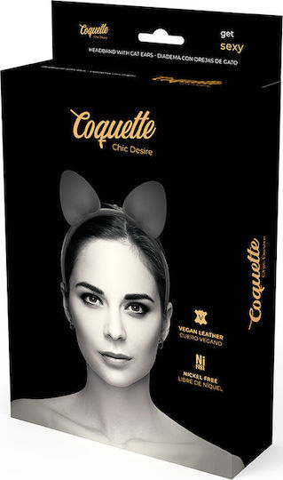 Coquette Chic Desire Bentiță Cu Urechi De Pisică Accesorii Sexy Neagră