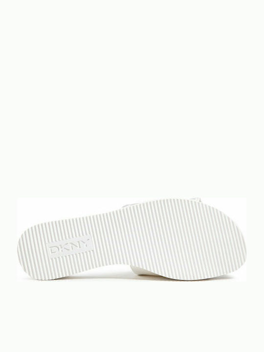 Briley Δερμάτινα Γυναικεία Σανδάλια Flatforms Λευκά