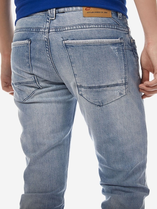 Herren Jeanshosen Elastisch Slim Fit Hellblau