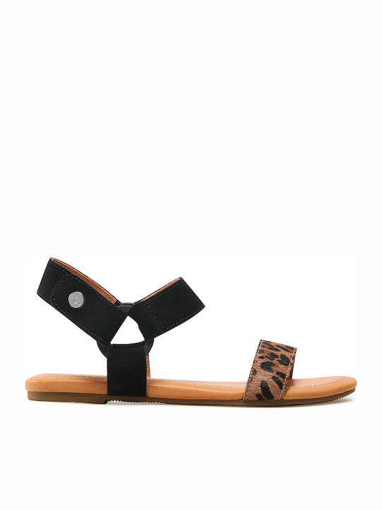 Rynell Leder Flache Sandalen für Damen mit Riemen