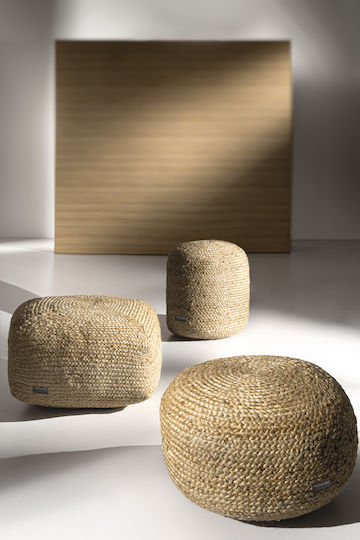 Fotolii Puf Scaun Impermeabil Ottoman Bej 50x50x25cm