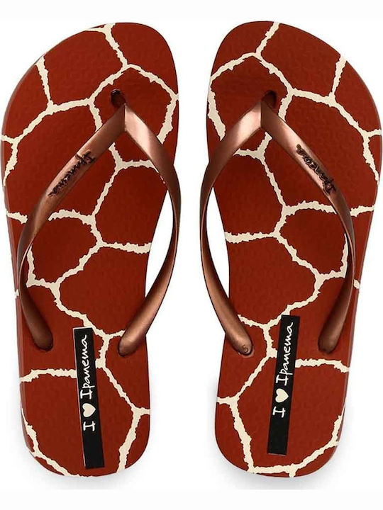 I Love Safari Frauen Flip Flops in Braun Farbe