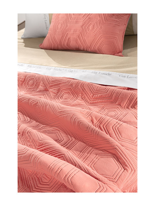 Guy Laroche Lilly Coverlet Single Microfiber Coral 160x240cm