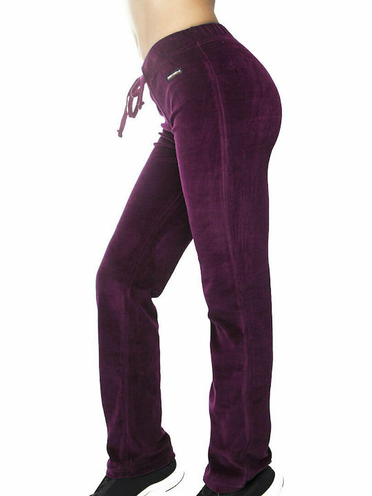 Bodymove Pantaloni de trening pentru femei Violet Catifea