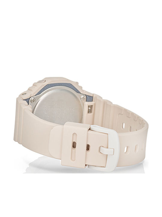 Casio G-shock Women's Watch Chronograph with Beige Rubber Strap