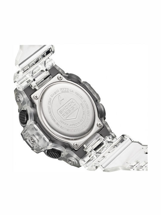 Casio G-Shock Analog/Digital Men's Watch 53mm Chronograph Battery with White Rubber Strap