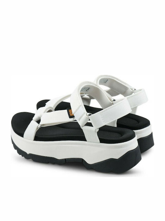 Jadito Universal Women's Flat Sandals Anatomic Sporty Flatforms in White Color