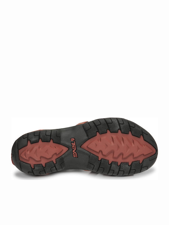 Tirra Leather Women's Flat Sandals Sporty Orange