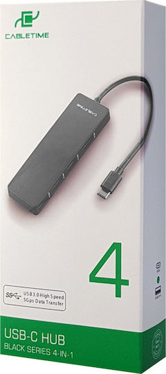Cabletime C160 Hub 4 Anschlüsse USB 3.0 mit USB-C Schnittstelle